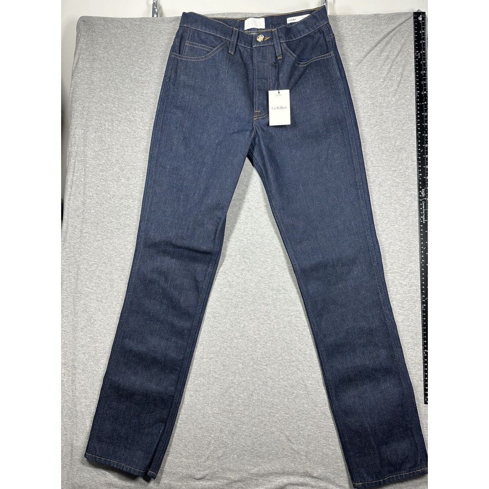 NEW $338 FRAME Le Italien True Straight Denim Jeans‎ Rinse Rigid High Rise 26